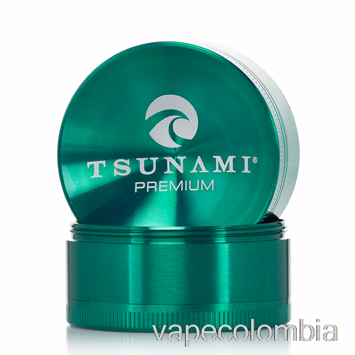 Vaporizador Recargable Tsunami 1.9 Pulgadas Molinillo Superior Hundido De 4 Piezas Verde (50 Mm)